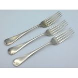 Three 1922 Sheffield silver forks by Cooper Bros.