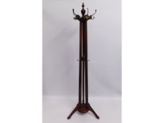 A Victorian coat & hat hanger, 81in tall x 24.5in at base