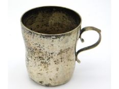 A continental 0.830 silver christening cup with ha