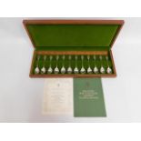 A cased set of 1974 Sheffield silver RHS Flower sp