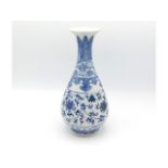 A Chinese porcelain bottle shaped vase with floral