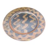 A Winchcombe studio pottery charger by Ray Finch, 14in diameter x 1.25in high