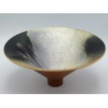 A conical shaped studio pottery bowl, Richard Godfrey, 11in diamete