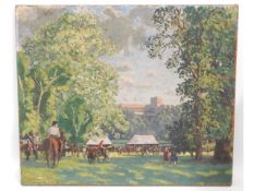 In the style of Munnings, an early 20thC. impressi