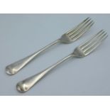 A pair of 1909 Sheffield silver forks by James Dix