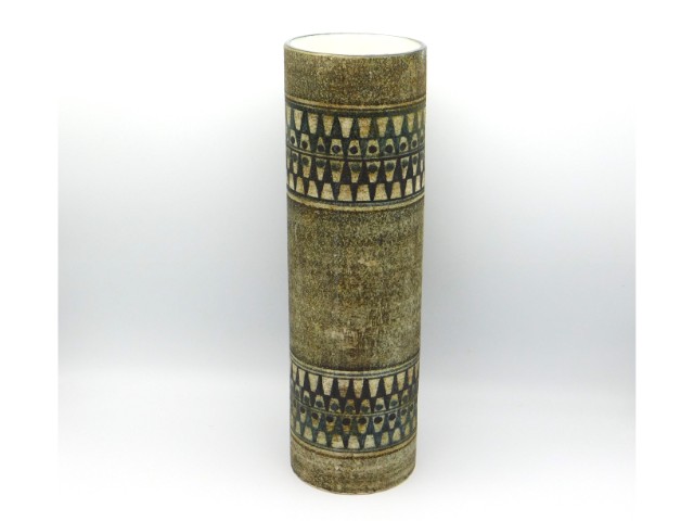 A large Torika cylindrical vase by Marilyn Pascoe,