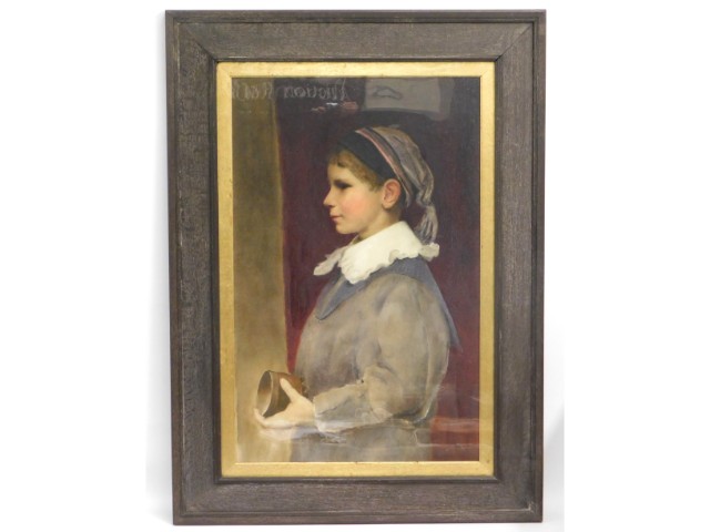 An 18th/19thC. large oil painting on canvas of boy