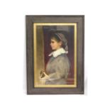 An 18th/19thC. large oil painting on canvas of boy