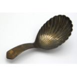 A George III 1801 London silver caddy spoon by Jos