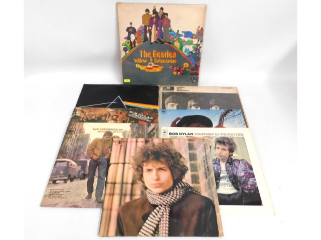 A small selection of vinyl LP's including Beatles