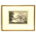 Attributed to Joseph Mallord William Turner (1775-1851), watercolour of landscape, originally from t