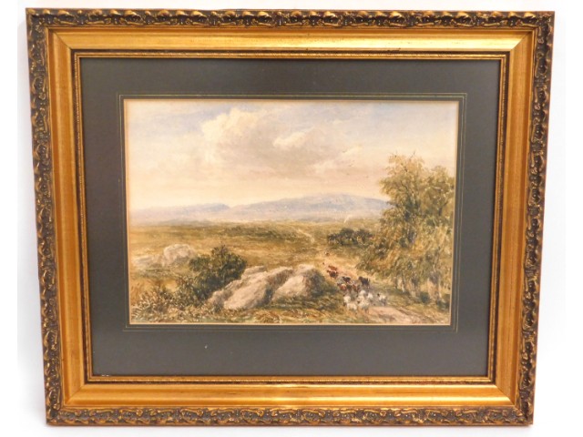 A framed David Cox Jnr. (1809-1885) watercolour de