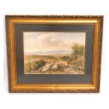 A framed David Cox Jnr. (1809-1885) watercolour de