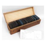 A boxed quantity of photographic slides by Frank E. Roofe, a member of the Royal Photographic Societ