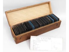 A boxed quantity of photographic slides by Frank E. Roofe, a member of the Royal Photographic Societ