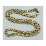 A 9ct gold chain, 18in long, 22.3g