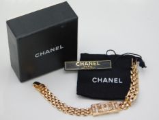 A boxed Chanel fashion bracelet, 7.25in long