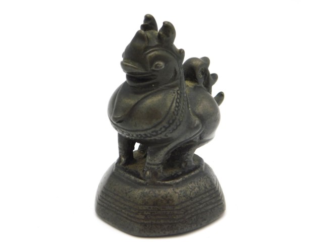 A 19thC. Chinese bronze opium weight, 2.6in tall