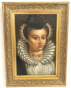An 18thC. oil of Mary, Queen of Scots on canvas, s