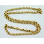 A 9ct gold belcher chain, 18in long, 4.6g