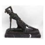 A detailed bronze on marble plinth after Agathon Leonard (French, 1841-1923), signed, 12.75in wide x