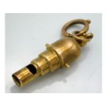 A 14ct gold Victorian canon shaped dog whistle, 40