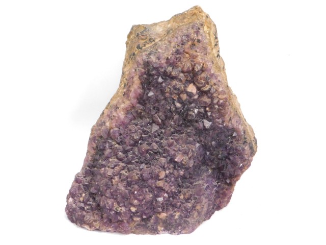 A large amethyst geode from Hawk's Tor, Bodmin Moor, Cornwall, 13in tall