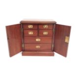 A small 19thC. mahogany cabinet with six drawers w