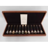 A cased set of 1975 Sheffield silver RSPB spoons w