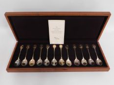 A cased set of 1975 Sheffield silver RSPB spoons w