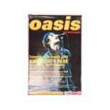 An original 1996 Knebworth park Oasis concert prom