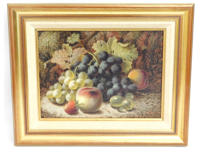 Oliver Clare (1853-1927), oil on canvas of fruit s