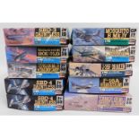 Ten boxed Hasegawa 1:48 & 1:72 scale model aircraf