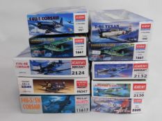 Ten boxed Academy 1:72 scale model aircraft kits,