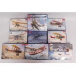Ten boxed Roden 1:48 & 1:72 scale model aircraft k