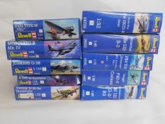 Ten boxed Revell 1:32, 1:48 & 1:72 scale model air