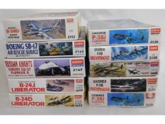 Ten boxed Academy 1:48 & 1:72 scale model aircraft