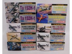 Ten boxed Dragon 1:48 scale model aircraft kits, p