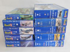 Ten boxed Revell 1:32 & 1:48 scale model aircraft