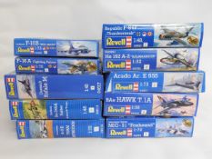 Ten boxed Revell 1:32, 1:48 & 1:72 scale model air