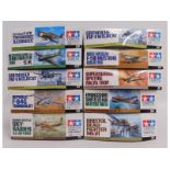 Ten boxed Tamiya 1:48 scale model aircraft kits, p