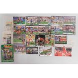 A quantity of World Cup stamp postcards featuring