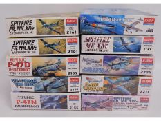 Ten boxed Academy 1:48 scale model aircraft kits,