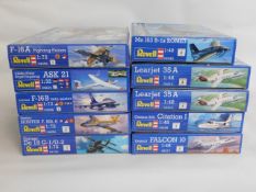Ten boxed Revell 1:32, 1:48 & 1:72 scale model air