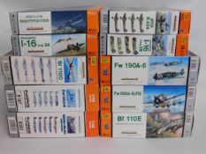 Ten boxed Eduard 1:48 scale model aircraft kits, p