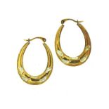 A pair of 9ct gold 25mm drop 'Footsteps' earrings,