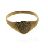 A 9ct gold child's ring, 0.7g, size G