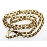 A 9ct gold 18in long belcher chain, 4.6g