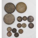 A small quantity of pre-1947 English coinage, 107.