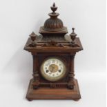 A German mantle clock, 18in tall